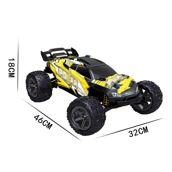 EU ECO Raktár - HS10424 1/8 2.4GHz Off-Road Távirányítható RC Verseny Autó 45km/h Sebességgel - Sárga