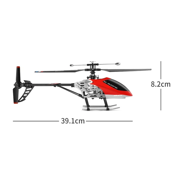 EU ECO Raktár - WLtoys V912-A 2.4GHz 4CH Távirányítós Vezetéknélküli RC Helikopter - Piros