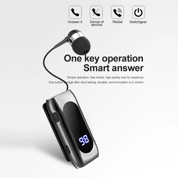 K55 Wireless Business BT5.2Vezetéknélküli Bluetooth Fülhallgató Töltő Tokkal - Fekete