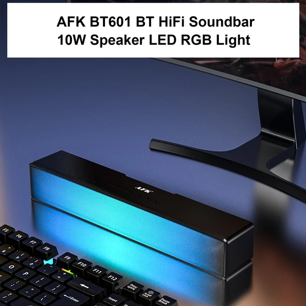 EU ECO Raktár - AFK BT601 BT HiFi Soundbar 10W Vezetéknélküli Bluetooth Hangszóró - Fekete