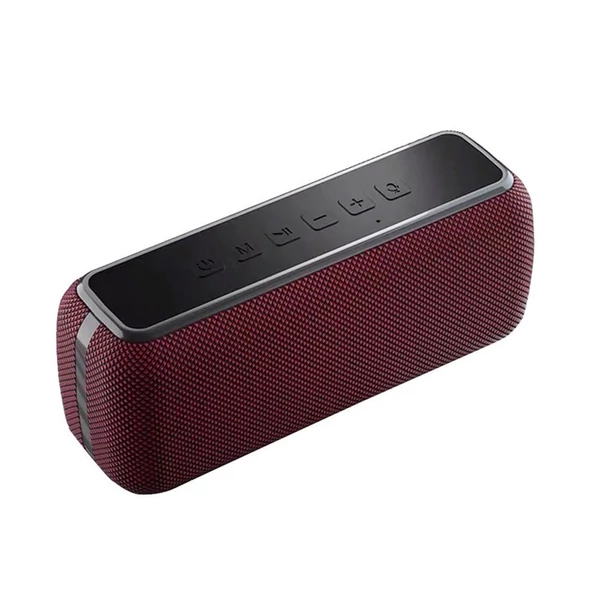 Cyboris V7 Pro vezeték nélküli hangszóró 50W Bluetooth 5.0 Dual Speaker Subwoofer DSP HD hangzás 6600mAh Több hangeffektus AUX TF támogatás - Piros