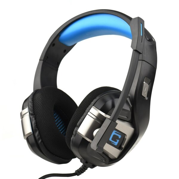 EU ECO Raktár - Professzionális Gamer fejhallgató sztereó zajszűrő mikrofonnal - Kék