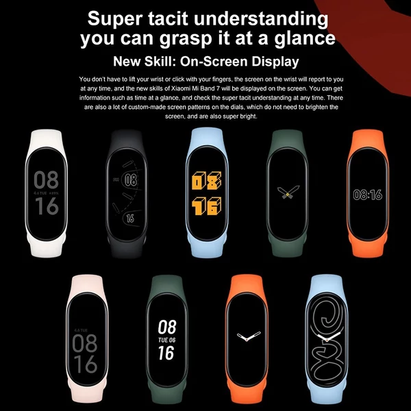 Xiaomi Mi Band 7 Vezetéknélküli Sporttevékenységmérő Bluetooth Okoskarkötő - Fekete