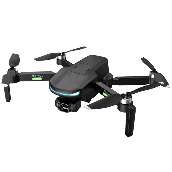 L800 PRO 2 5G WIFI FPV GPS 4K kamera RC Drón 3 tengelyes karmantyú tárolótáskával - akadálykerülő nélkül - Fekete