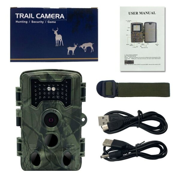 PR1000 16MP 1080P többfunkciós kültéri vadászat állatfigyelő kamera (elem nélkül) - Fekete