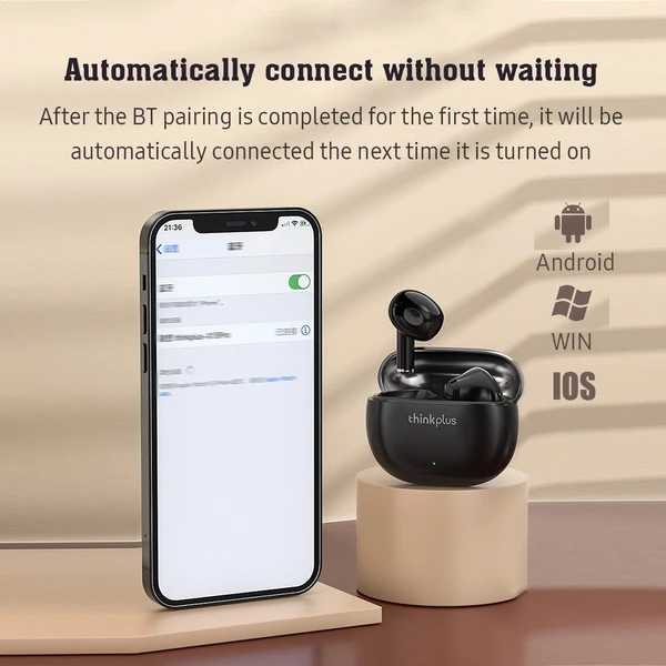 Thinkplus X15 Pro Wirelesss Vezetéknélküli Bluetooth Fülhallgató Töltő Tokkal - Fekete