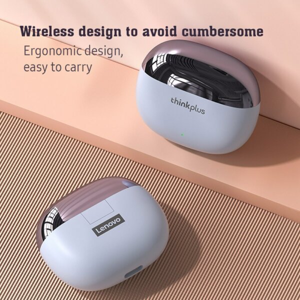 Thinkplus X15 Pro Wirelesss Vezetéknélküli Bluetooth Fülhallgató Töltő Tokkal - Rózsaszín