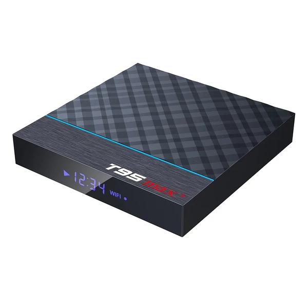 EU ECO Raktár - T95 MAX Plus Smart TV Box Android 9.0 S905X3 64 Bit 2.4G+5G Dual-band WiFi UHD 8K VP9 H.265 4GB RAM 32GB ROM - Fekete