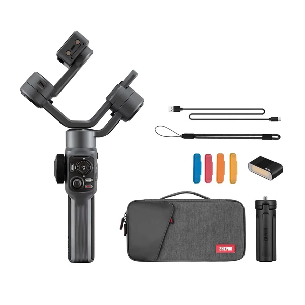 EU ECO Raktár - ZHIYUN Smooth 5 Kézi 3Tengelyes Mobiltelefon Stabilizátor Gimball - Fekete