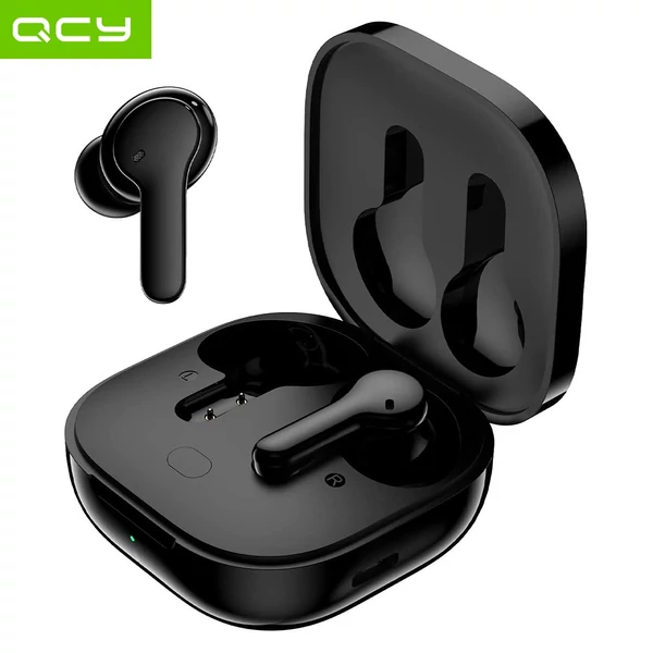 EU ECO Raktár - QCY T13 Earbuds BT5.1 Vezetéknélküli Bluetooth Fülhallgató Töltő Tokkal - Fekete