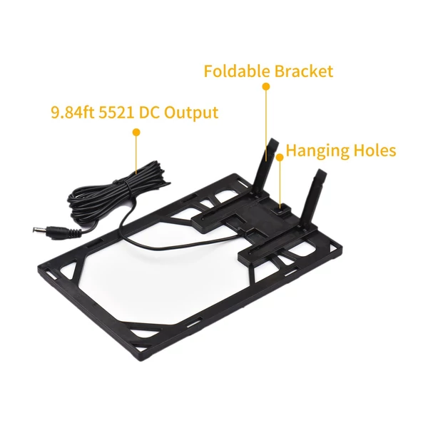 12V 6W DIY vízálló napelem kültéri biztonsági kamerához utcai világításhoz egyenáramú kimenettel