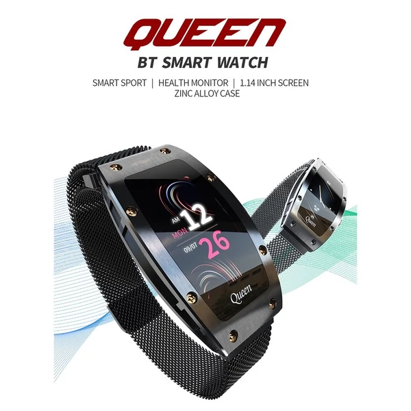 EU ECO Raktár - LOKMAT QUEEN 1.14-inch Vezetéknélküli Bluetooth Sporttevékenységmérő Okosóra - Ezüst