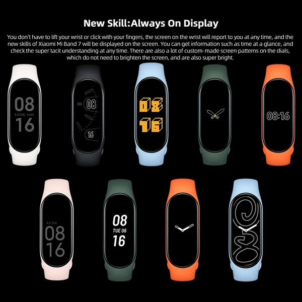 Xiaomi Mi Band 7 NFC intelligens karkötő okos karkötő óra - Fekete