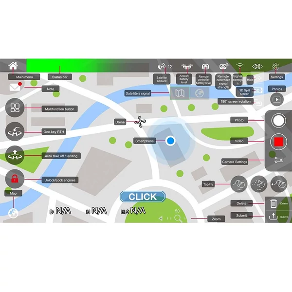 MJX Bugs 19 B19 5G wifi GPS 4K kamerás drón összecsukható UAV kefe nélküli motorral körbefutó módban/fixpontos repülés tárolótáskával