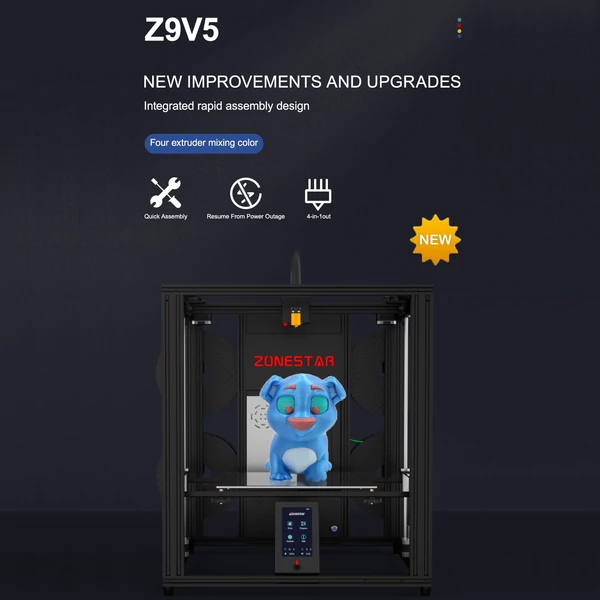 Zonestar Z9V5 PRO továbbfejlesztett 3D nyomtató