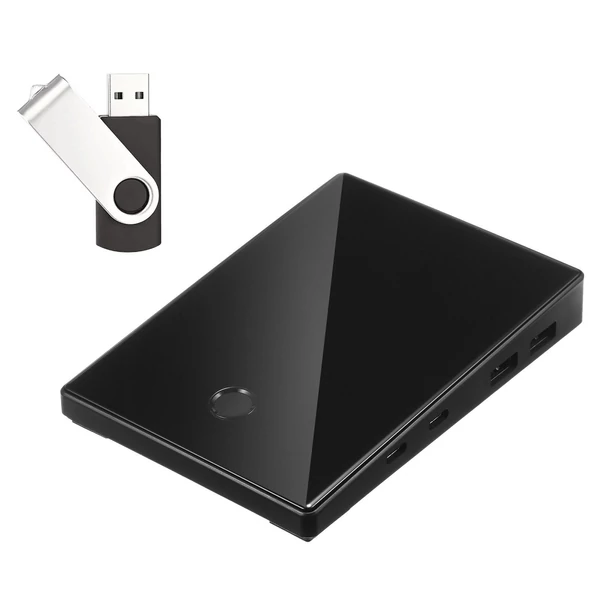 LANQ PC Dock Hub W-IFI Boosterrel/ Biológiai ujjlenyomat-zárral/ BT csatlakozás Real Sound/ 2 * USB töltőport/ 2 * C típusú töltőport - USB flash-el