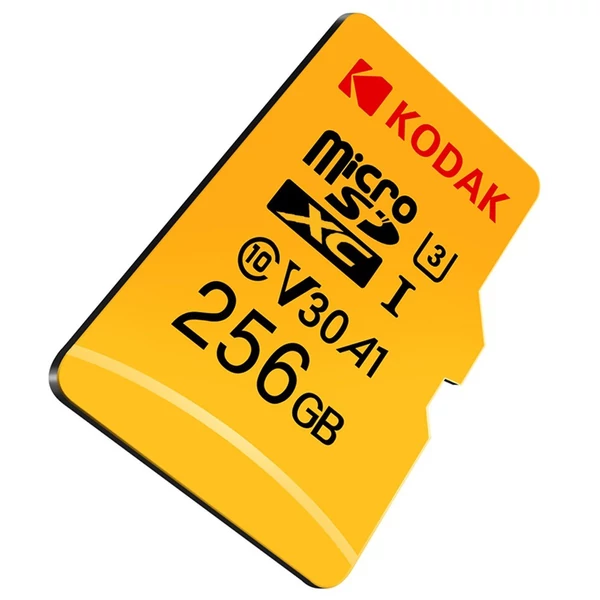 Kodak Micro U3 A1 V30 memóriakártya 100 MB/s olvasási sebesség 4K videofelvétel - 256 GB