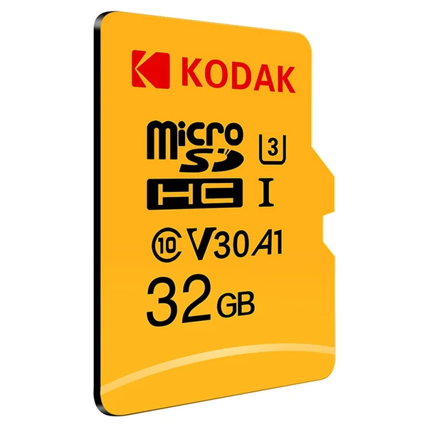 Kodak Micro U3 A1 V30 memóriakártya 100 MB/s olvasási sebesség 4K videofelvétel - 32 GB