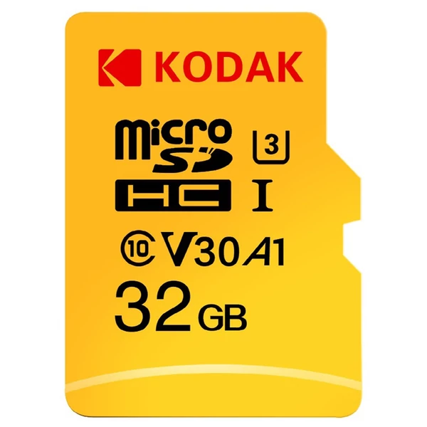 Kodak Micro U3 A1 V30 memóriakártya 100 MB/s olvasási sebesség 4K videofelvétel - 32 GB