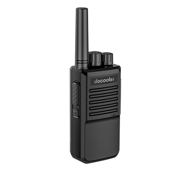 docooler T1 Walkie Talkie 16 Csatornás Rádiós Adó-Vevő - Fekete