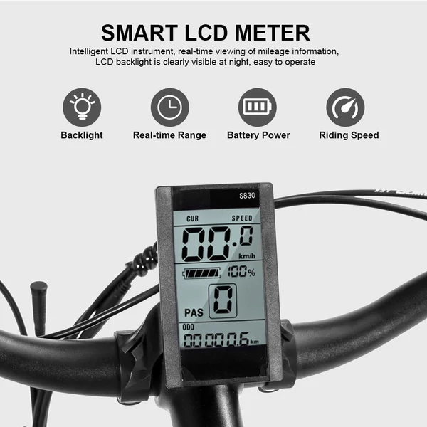 EU ECO Raktár - WELKIN WKEM002 36V 250W 10.4AH Akkumulátorral Rendelkező Elektromos Kerékpár 25km/h Végsebességgel - Fekete