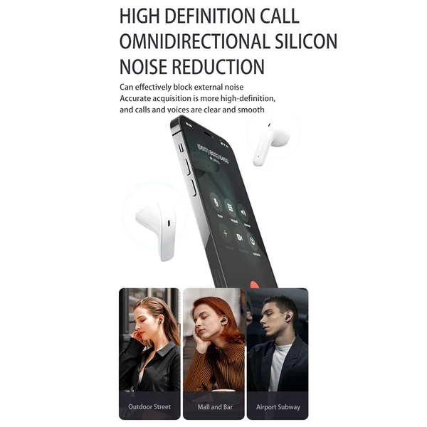 Thinkplus Music Earphone X16 BT5.2 Vezetéknélküli Bluetooth Fülhallgató Töltő Tokkal - Fekete