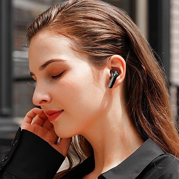 Thinkplus Music Earphone X16 BT5.2 Vezetéknélküli Bluetooth Fülhallgató Töltő Tokkal - Fekete