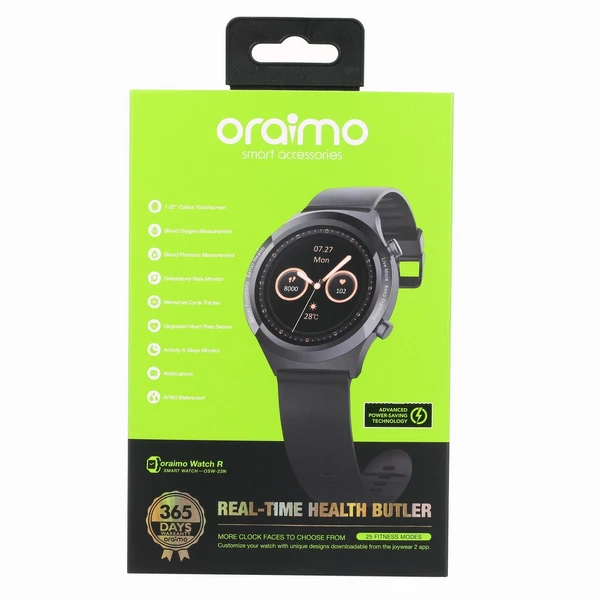 EU ECO Raktár - Oraimo OSW-23N oraimo Watch R BT5.01.32'' Vezetéknélküli Sporttevékenységmérő Okosóra - Fekete