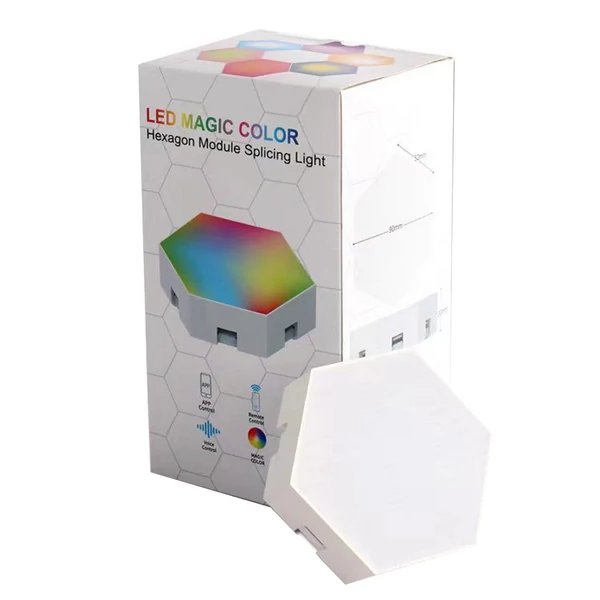 EU ECO Raktár - DC5V 6PCS BT Bluetooth Vezetéknélküli RGB Fali Lámpa - Fekete