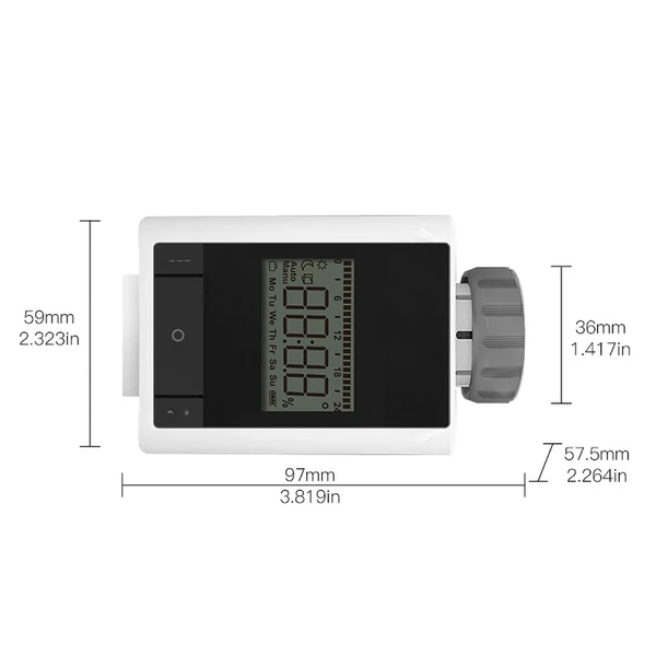 Intelligens WiFi otthoni hőmérséklet-szabályozó fagyvédő termosztát Zigbee 3.0 radiátorszeleppel