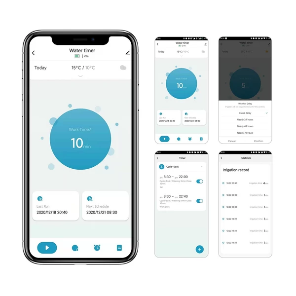 Intelligens vezeték nélküli kerti öntözővíz időzítő vezérlő mobiltelefon távelérés - APP által időzítés