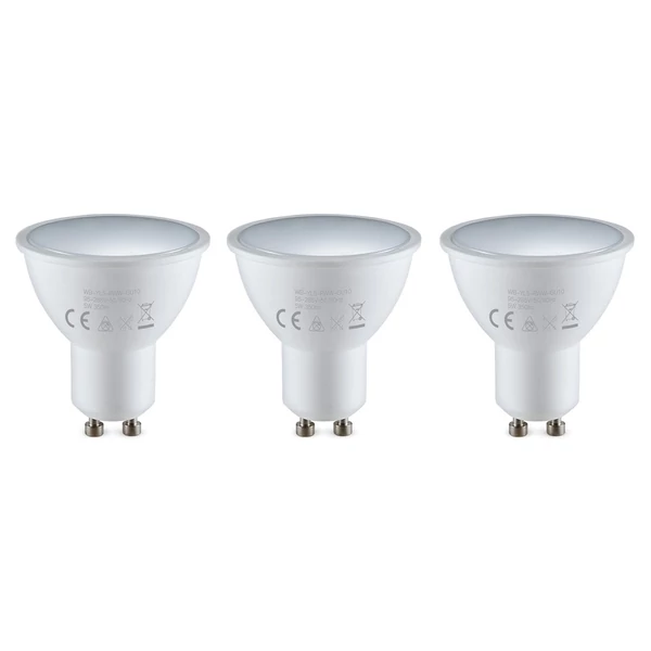 WiFi intelligens GU10 LED izzó 5W 90-265V 2800K-6200K+RGB APP távirányítóval tompítható, Alexa Google Home kompatibilis - 3 db