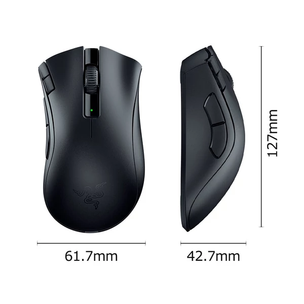 Razer DeathAdder V2 X HyperSpeed kétmódú vezetéknélküli játék egér 5G optikai érzékelő 14000DPI 7 programozható gomb