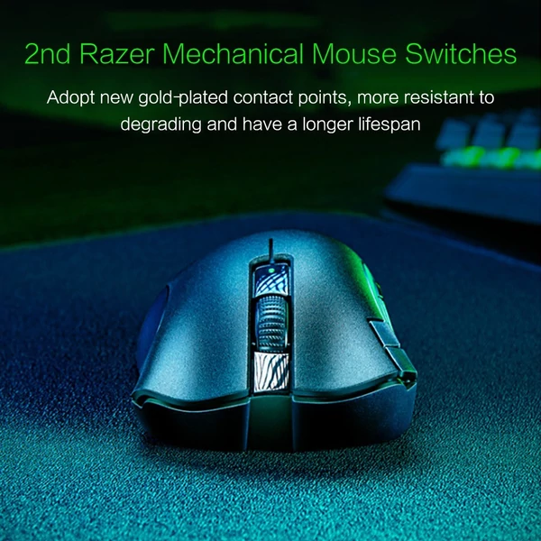 Razer DeathAdder V2 X HyperSpeed kétmódú vezetéknélküli játék egér 5G optikai érzékelő 14000DPI 7 programozható gomb