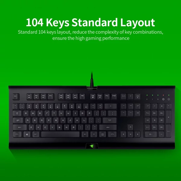 Razer Gaming billentyűzet egér Combo Cynosa 104 billentyűs Vezetékes játékbillentyűzet DeathAdder Essential 6400 DPI Ergonomikus egérkészlet - Fekete