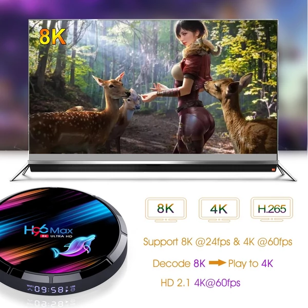 H96 Max X3 Smart Android 9.0 TV Box S905X3 Netflix Youtube H96MAX - 4GB / 128GB