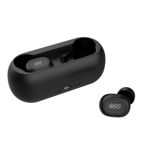 QCY T1C Bluetooth 5.0 TWS fülhallgató - Fekete