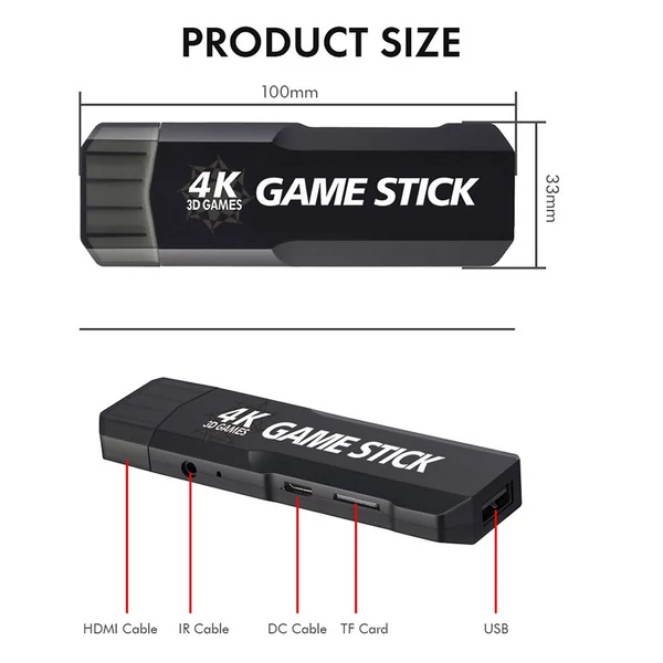 GD10 Game Stick beépített 40000 játék - 32 GB