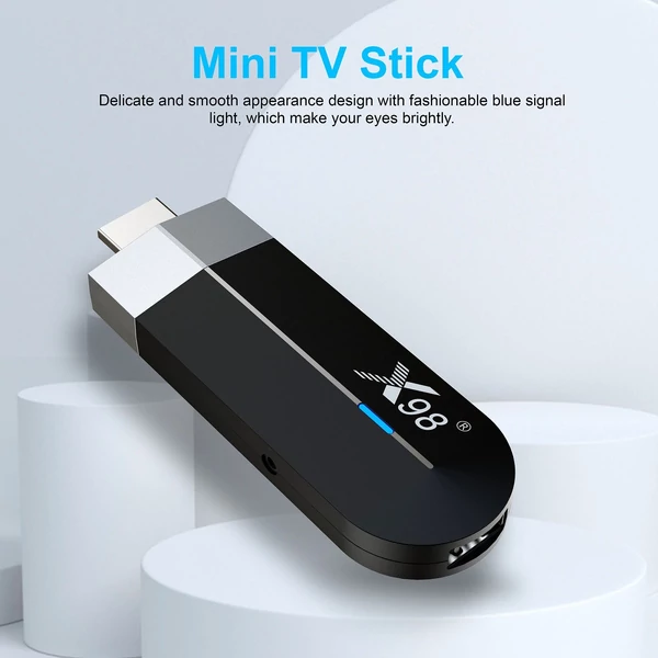 X98 S500 Android 11.0 Smart TV Stick UHD 4K médialejátszó Amlogic S905Y4 TV Dongle 2.4G/5G WiFi HDR10 H.265 VP9 dekódolás - 2GB+16GB