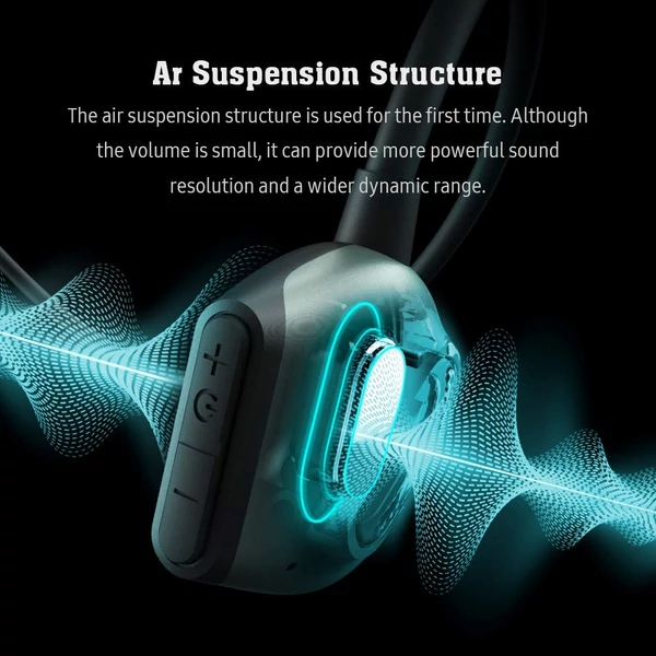 UL Me-300S vezeték nélküli fülhallgató Bone Conduction BT Music összecsukható fejhallgató - Fekete