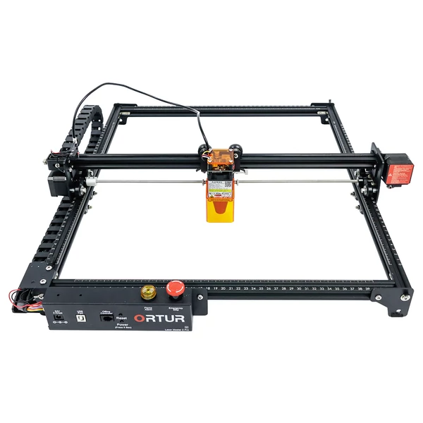 ORTUR Laser Master 2 Pro S2 5,5 W lézergravírozó vágó, 10 000 mm/perc, lángérzékelő, vészleállító, 32 bites alaplap