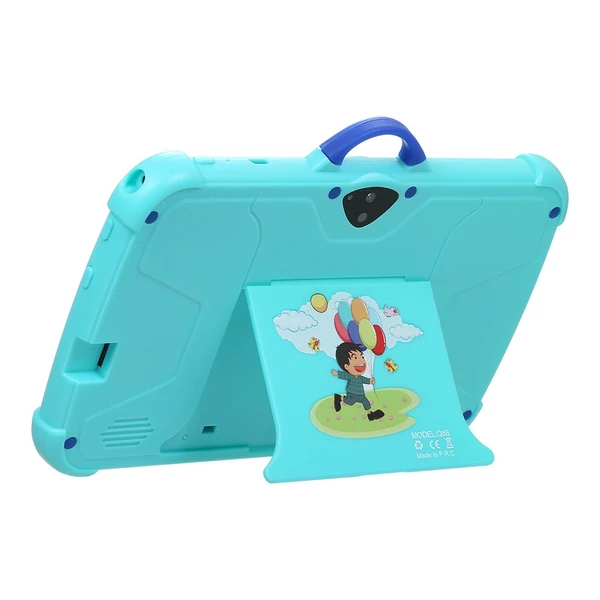 Q8 7 hüvelykes Kids Tablet IPS képernyő 1024*600 Felbontás 2GB+16GB Android 6.0 támogatás WiFi/BT - Kék