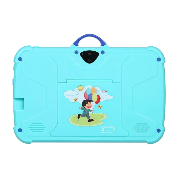 Q8 7 hüvelykes Kids Tablet IPS képernyő 1024*600 Felbontás 2GB+16GB Android 6.0 támogatás WiFi/BT - Kék