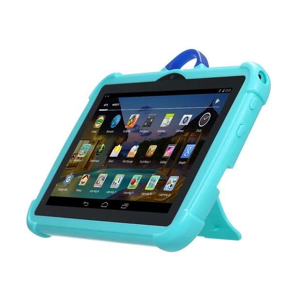 Q8 7 hüvelykes Kids Tablet IPS képernyő 1024*600 Felbontás 2GB+16GB Android 6.0 támogatás WiFi/BT - Kék