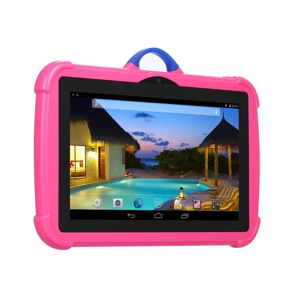 Q8 7 hüvelykes Kids Tablet IPS képernyő 1024*600 Felbontás 2GB+16GB Android 6.0 támogatás WiFi/BT - Piros