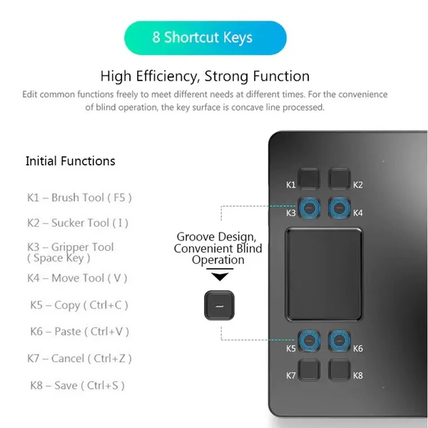 VEIKK A50 Pen Tablet Elektronikus rajztábla 0,9cm Ultravékony