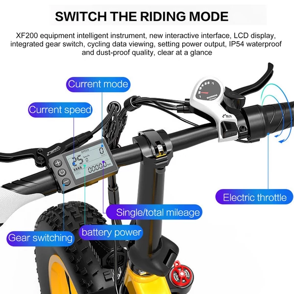 BEZIOR XF200 20'' kerekű összecsukható elektromos motoros szán hordozható e-bike moped kerékpár - Szürke