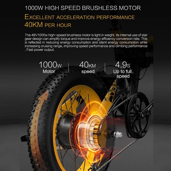 BEZIOR XF200 20'' kerekű összecsukható elektromos motoros szán hordozható e-bike moped kerékpár - Szürke