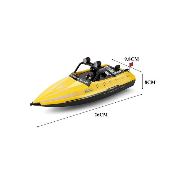 WLtoys WL917 2,4 GHz-es távirányítós sugárhajtású csónak 16 km/h - Sárga