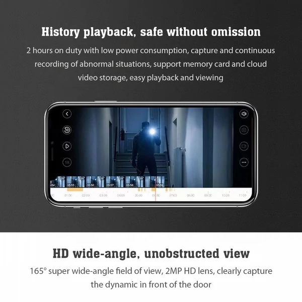 Intelligens WiFi ajtócsengő 1080P/120°-os kamera videó kukucskálónyílással ajtóhoz 4,3 hüvelykes LCD képernyő 24 órás PIR mozgásérzékelő szem TUYA APP